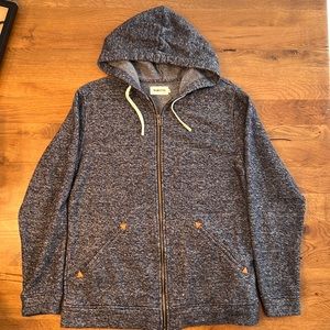 Taylor Stitch indigo dyed full zip hoodie M